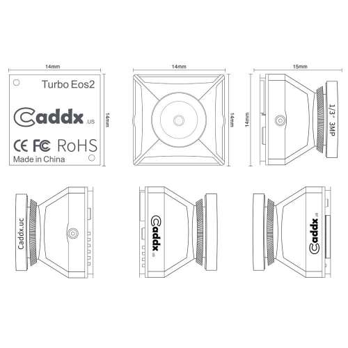 Kamera FPV CADDX Turbo EOS2 2.1mm 4:3 1200TVL