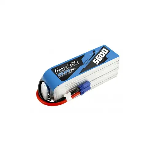 Akumulator Gens ace 5600mAh 80C 22.2V 6S1P Lipo Battery Pack with EC5 plug