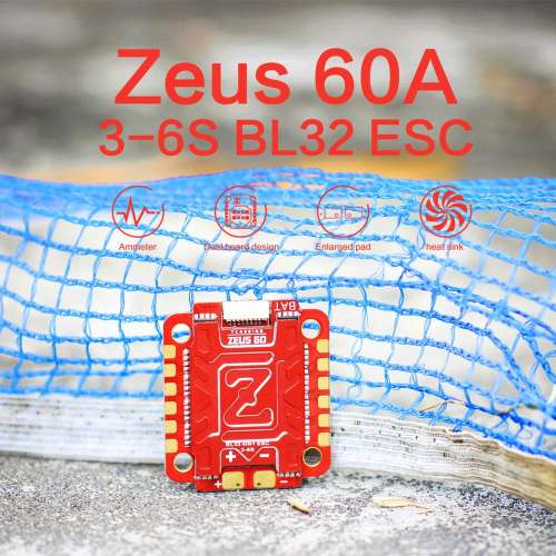 Regulator ESC HGLRC Zeus 60A 4in1 3-6S 30x30 BLHELi_32