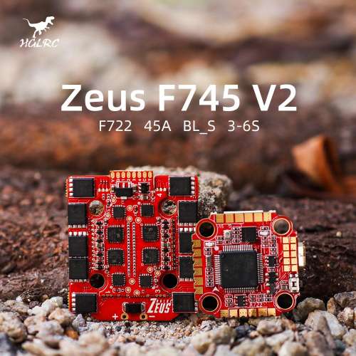 Stack HGLRC Zeus F745 v2 FC F722 Kontroler lotu + ESC 45A mini 20x20 3-6S