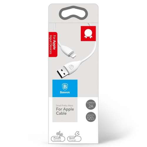 Kabel Baseus Small Pretty Waist USB do Lightning, 2A, 1,2 metra, biały