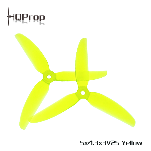 Śmigła HQPROP V2S 5043 5" Żółte Przezroczyste /Cristal Yellow komplet 4szt.